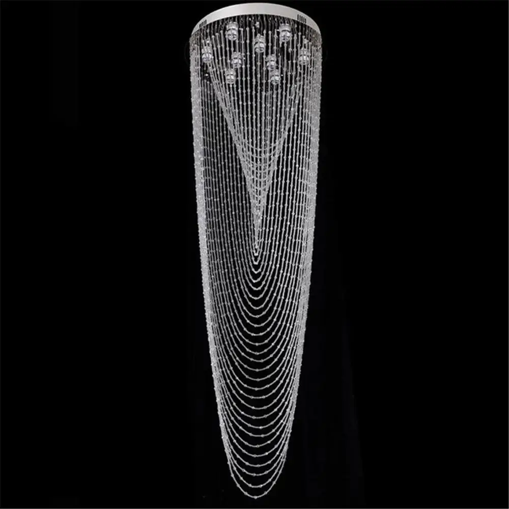 Хрустальная люстра D60 * h180 см Современная впечатляющая лампа потолочный