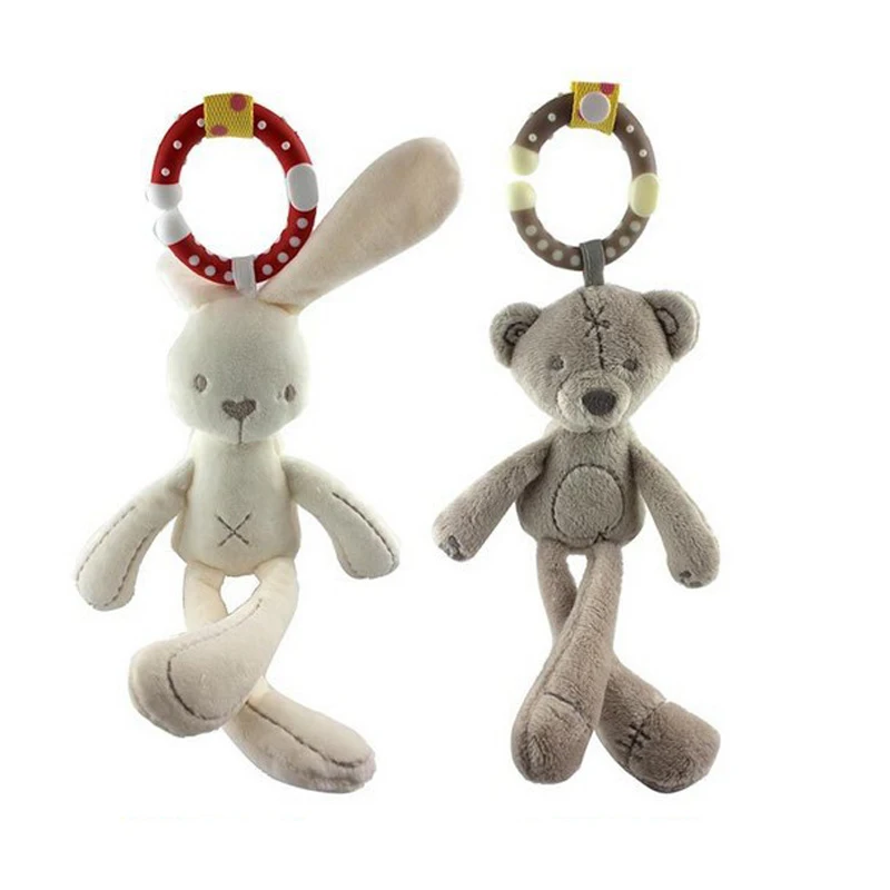 

Baby Infant Rattles Plush Rabbit Stroller Wind chimes Hanging Bell Toy Doll Soft Bed Gift Appease Toys WJ292