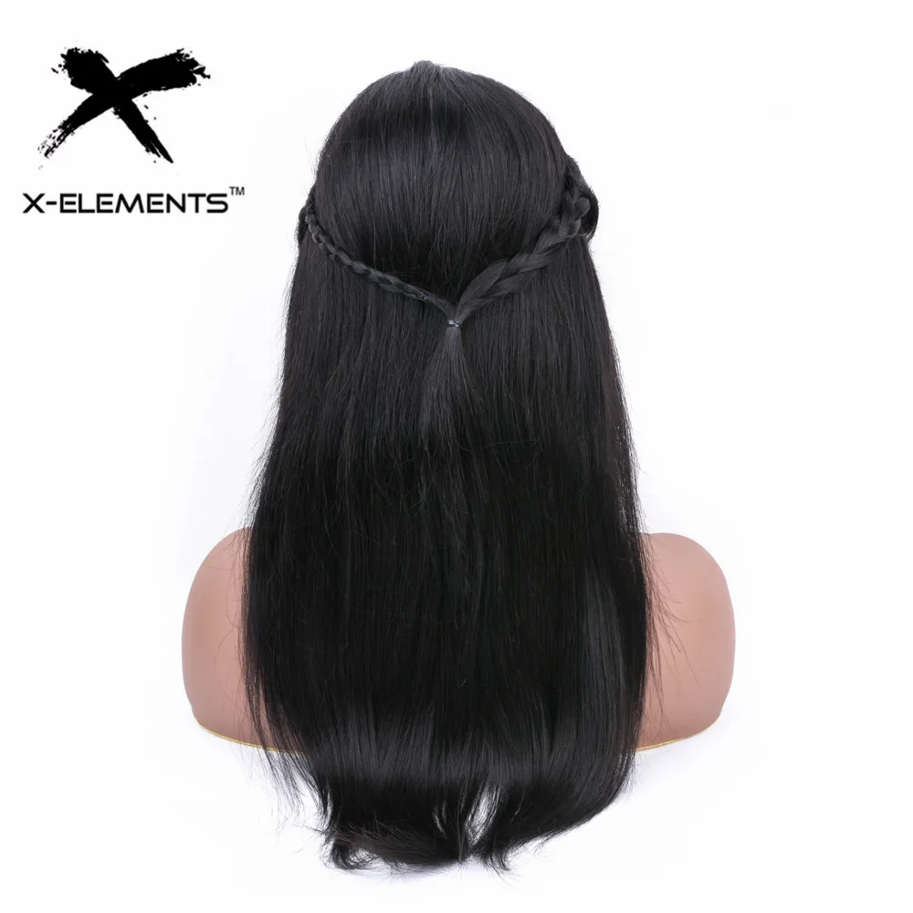 13*4 парик фронта шнурка с волосами младенца бразильские прямые волосы