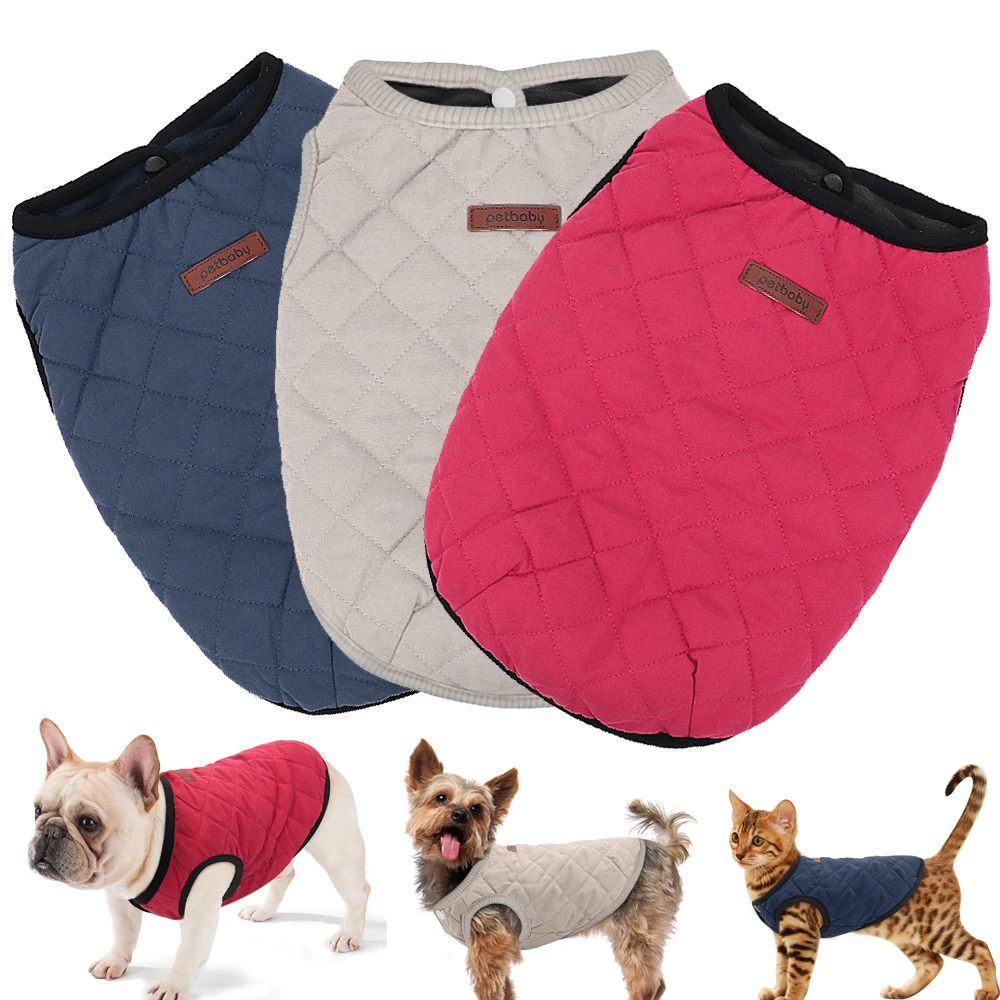 

French Bulldog Chihuahua Dog Clothes Coat Pet Clothes Winter Puppy Cat Clothing Jacket For Small Large Dogs Cats Vest