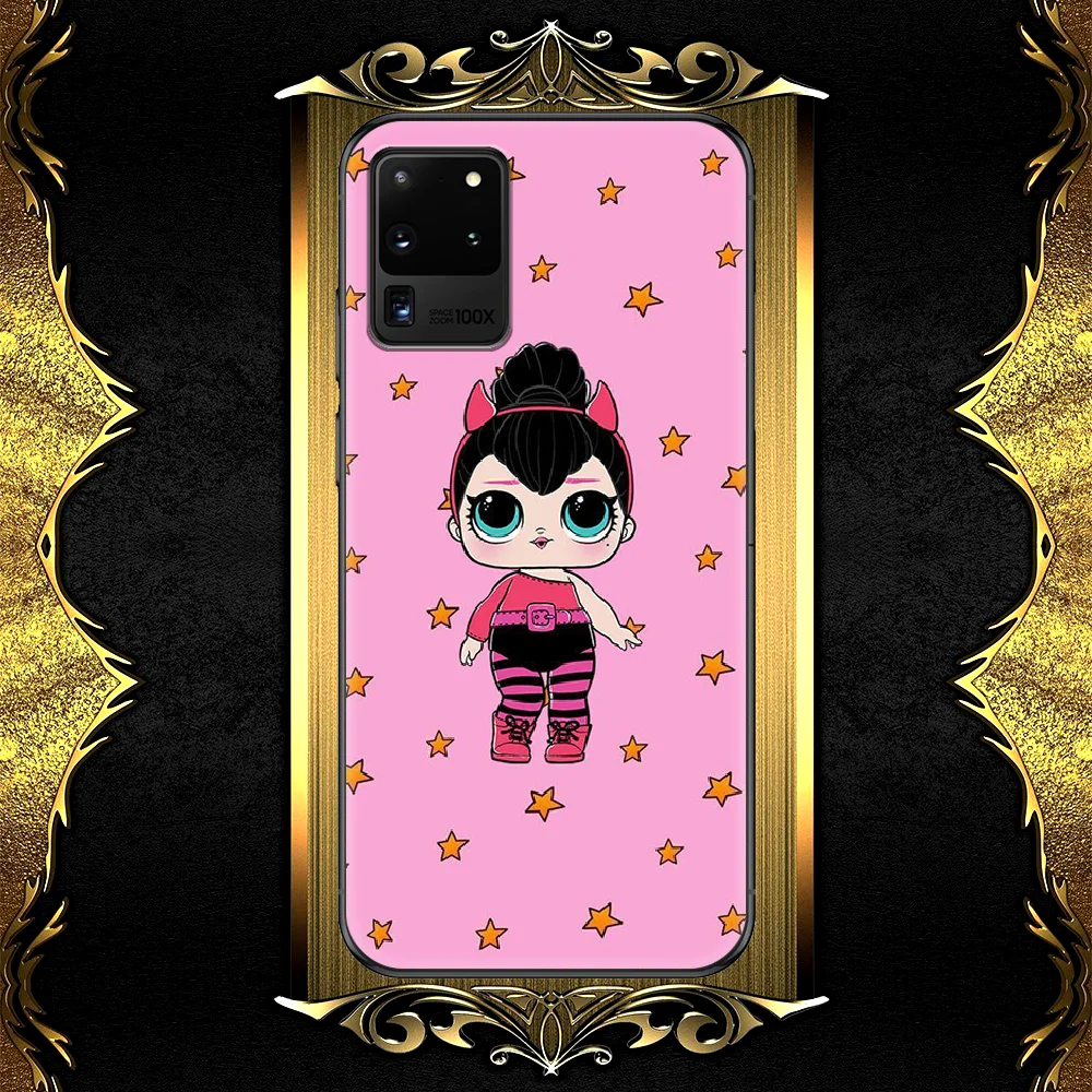 

Lols Surprise Cute Dolls Phone Case For Samsung Galaxy S 6 7 8 9 10 E 20 UITRA FE 21 Edge Note 8 9 10 Plus black Shell Luxury