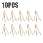 10 шт. деревянная рамка мини-мольберт треугольная свадьба настольная подставка для карт держатель дисплея детская живопись ремесло товары для художников