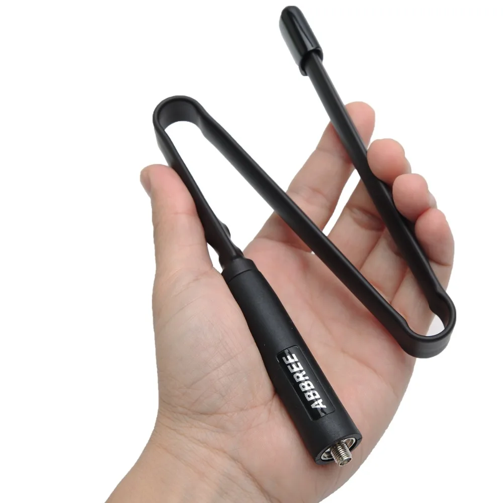 ABBREE SMA-Female Dual Band 144/430Mhz Foldable CS Tactical Antenna For Xiaomi Mijia Smart Walkie Walkie Talkie Ham Radio