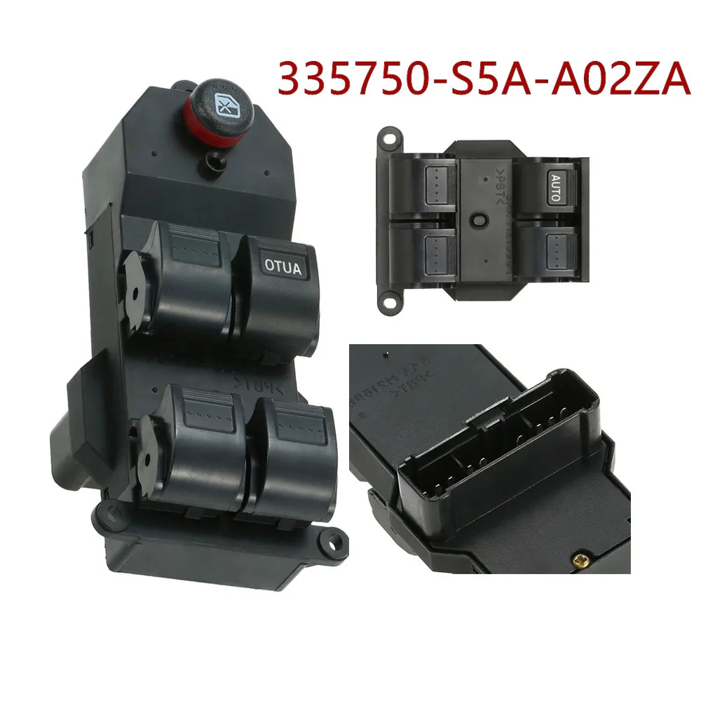 335750-S5A-A02ZA передний главный переключатель стеклоподъемника со стороны водителя левый для CR-V Civic 4 двери автомобиля переключатель окна 2001-2006