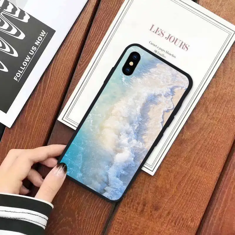 

Blue sea Beach travel pattern Phone Case for iPhone 11 12 mini pro XS MAX 8 7 6 6S Plus X 5S SE 2020 XR
