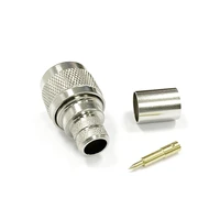 1pc n male plug rf coax convertor connector crimp rg8 rg213 lmr400 straight nickelplated new wholesale