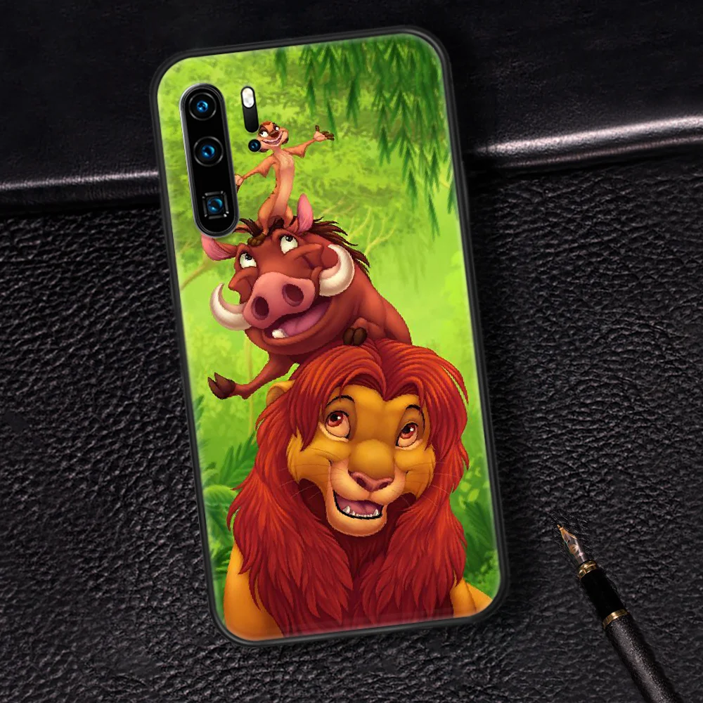 

Lion King Cartoon Phone Case For Huawei P Mate 10 20 30 40 Pro Lite Smart 2019 2021 black Coque Pretty Back Painting Hoesjes