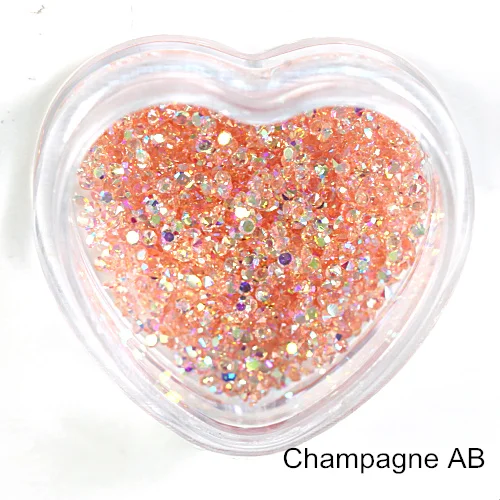 Champagne AB 1,1 мм-1,6 мм стразы мини-Пикси стразы без горячей фиксации микро-циркониевые блестящие стразы мини-украшения для дизайна ногтей B3191 - Цвет: Champagne AB