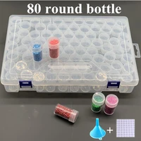 2856606480 slots diamond painting plastic storage box embroidery accessory case clear beads storage boxes cross stitch tools