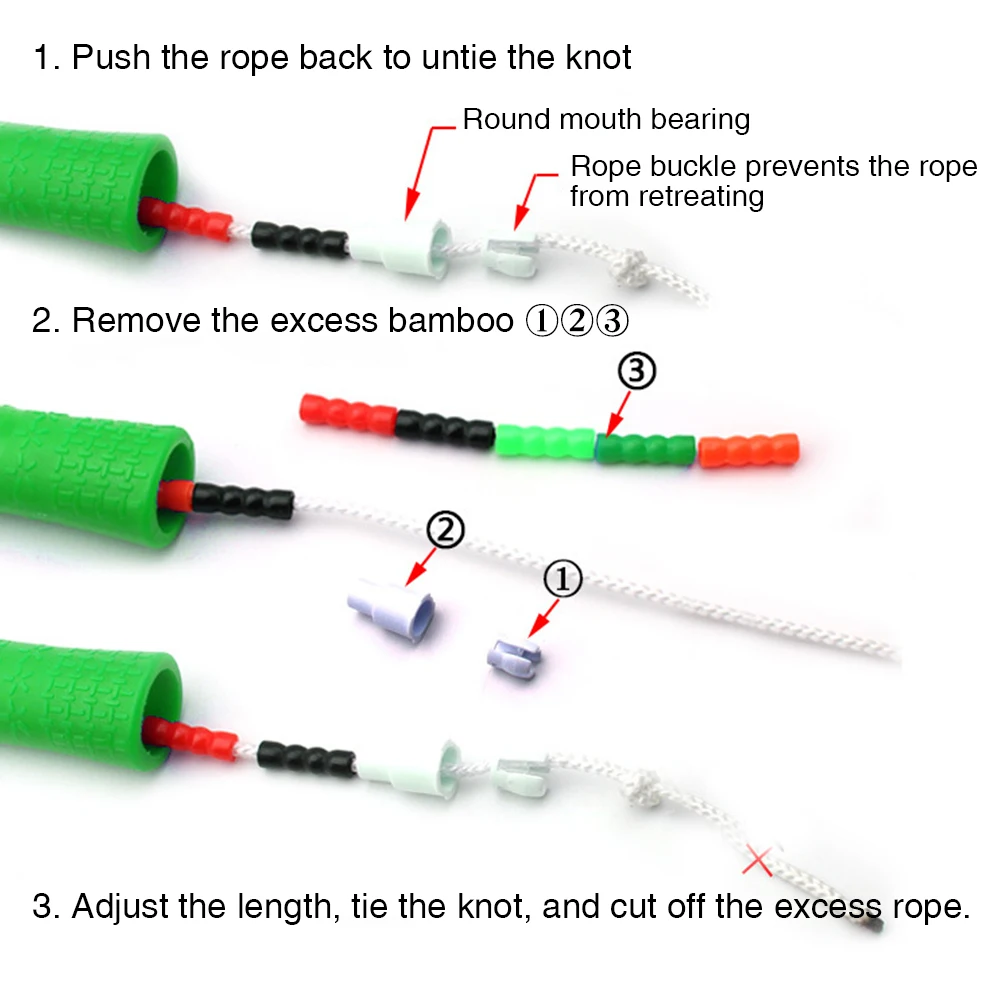 280 см регулируемая спортивная Нескользящая Сегментированная Скакалка для