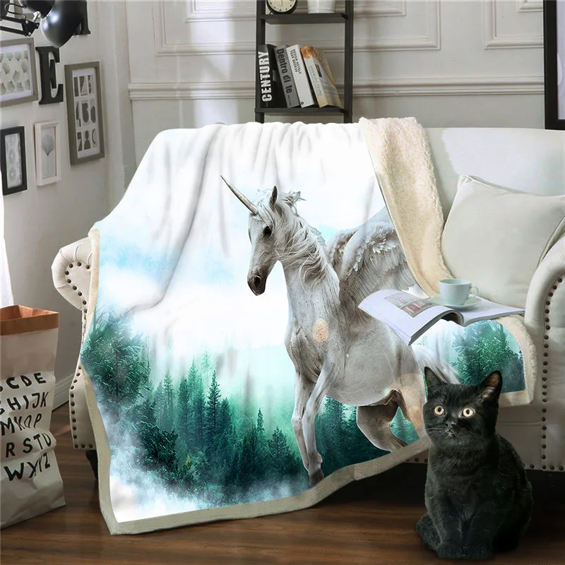 Online Doppio Spessore Coperta Coperta Del Fumetto 3d Digital Print Coperta Per Divano Letto Inverno Super-Caldo Accogliente Coperte E Plaid Coperte Coperta Personalizzata