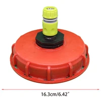 p15d plastic ibc tank cap cover lid bung adapter with water injection connector plug ball valve leakproof and dustproof pipe