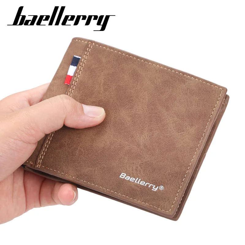 

Baellerry Classic Male Short Leather Wallet Multi-card Site Coin Pocket Horizontal Open Men Fashion Purse billetera de hombre