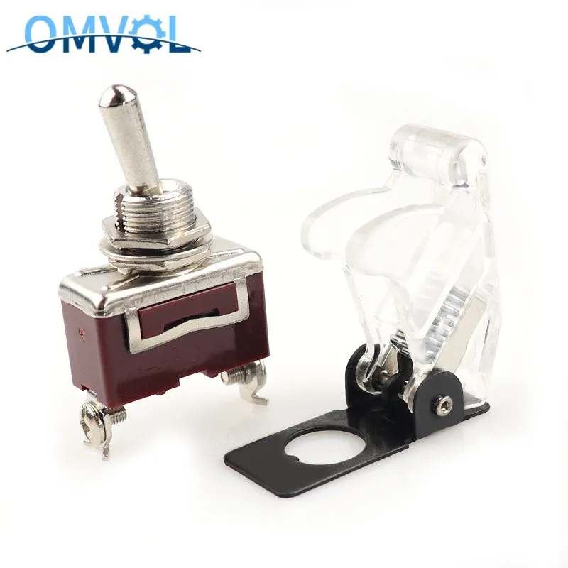 1 шт. 12 мм Переключатель ВКЛ ВЫКЛ с защитной крышкой|Выключатели| |