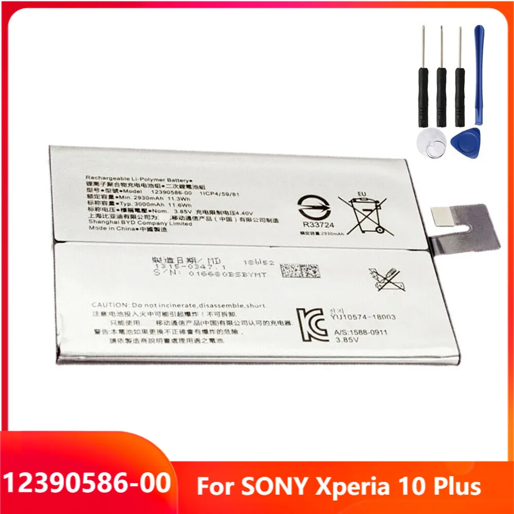 

Replacement Phone Battery 12390586-00 For SONY Xperia 10 Plus With Free Tools 3000mAh