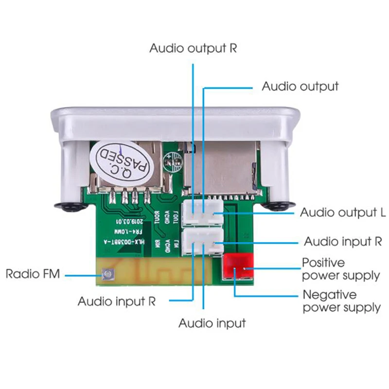 Автомагнитола с Bluetooth 5 0 MP3-плеер В MP3 WMA декодер плата аудио модуль для автомобиля |