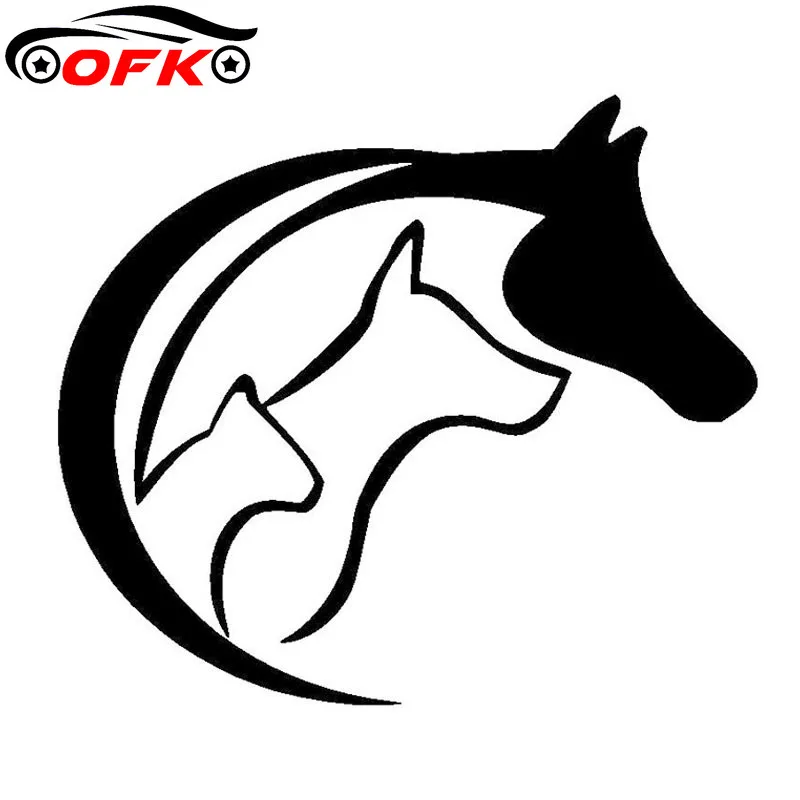 

Cool Car Sticker Animal Lovers Horse Dog Cat Pattern Decals Fashion Body Window Decoration Personality Waterproof Stickers