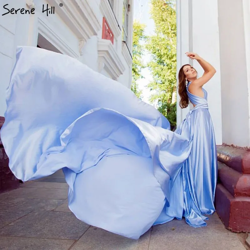 Элегантное Шелковое Платье с открытой спиной и длинным шлейфом для фотосъемки