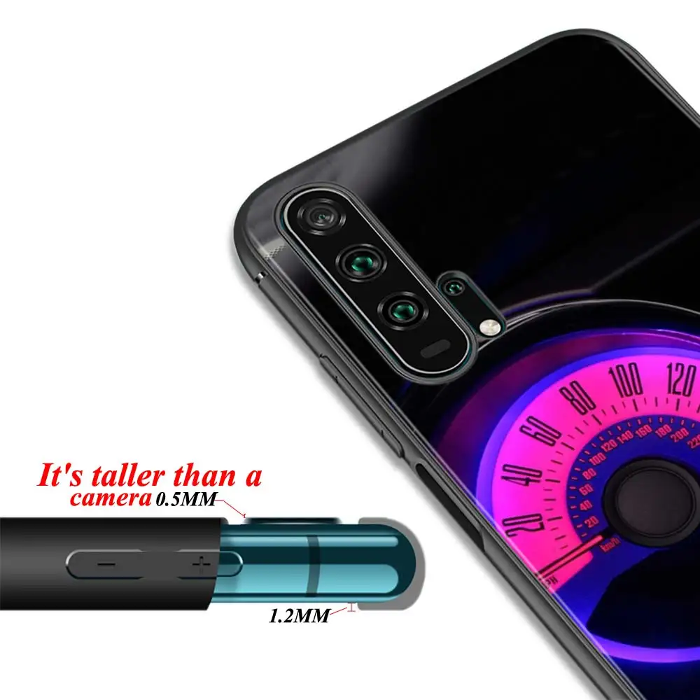 Черный силиконовый чехол с крутым спидометром для Huawei Honor 10i 9X 8X 20 10 9 Lite 8 8A 7A 7C Pro