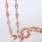 Простые Тюльпаны форма бутон звено цепи ожерелье для женщин девушек 585 розовое золото Мода Минимализм Элегантные Ювелирные изделия Подарки GN226