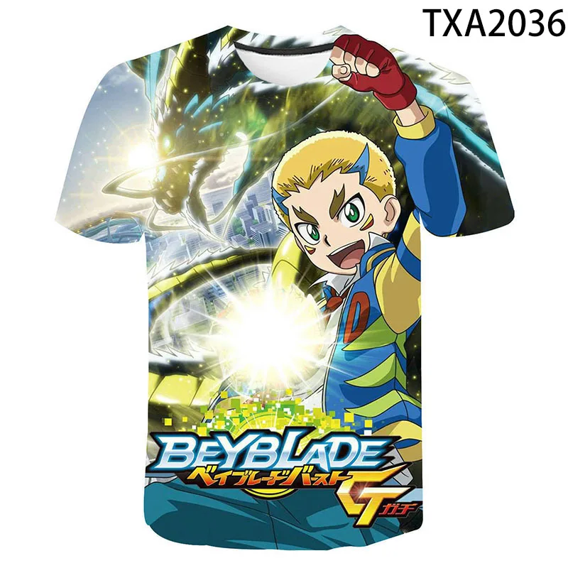 

Новинка, летняя 3D футболка Beyblade Burst для мужчин, женщин, детей, модная повседневная Уличная одежда для мальчиков и девочек, детская футболка с ...