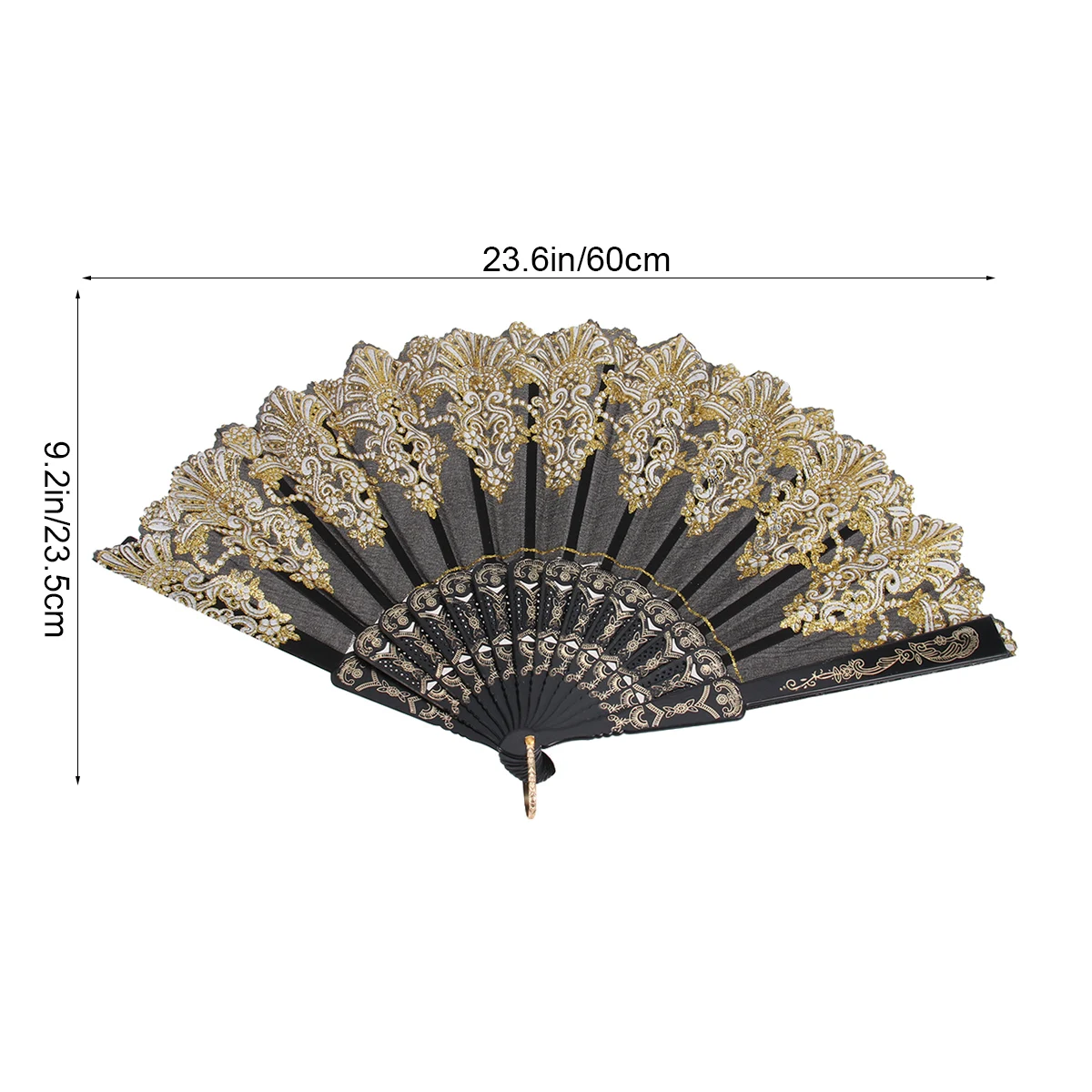 

Large Folding Fan Chinese Style Printed Foldable Fan Festival Gift Performance Fan Silk Hand Fan Wall Decor Art Crafts