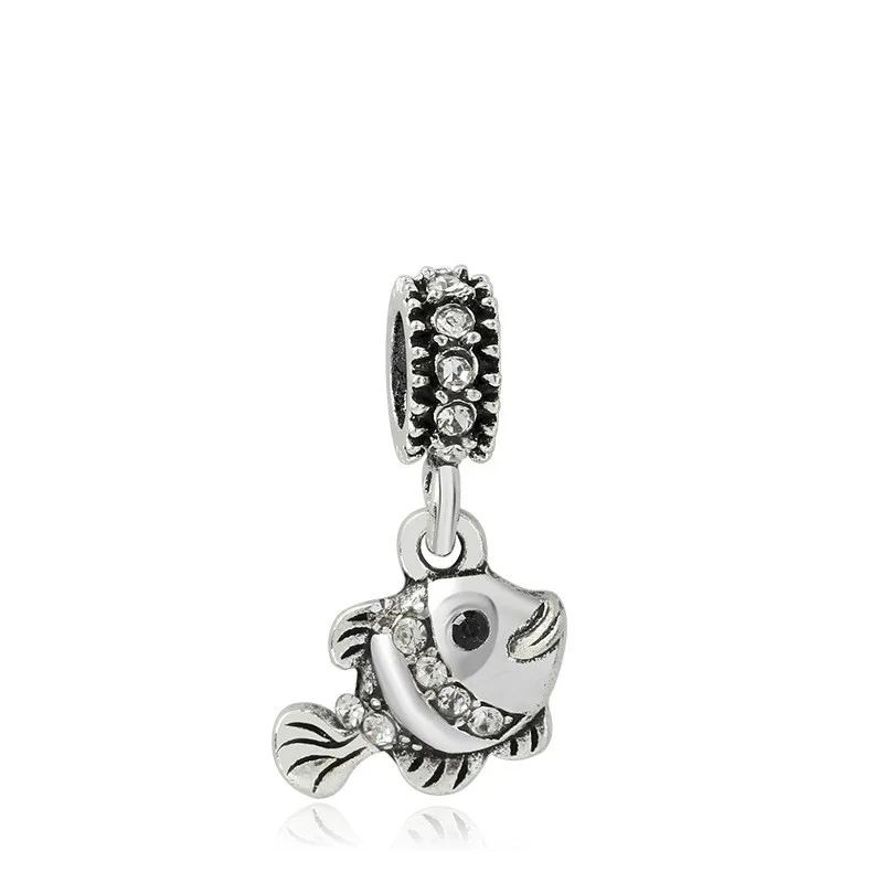 5 шт. Новые Античные посеребренные бусины из цинкового сплава хрустальные