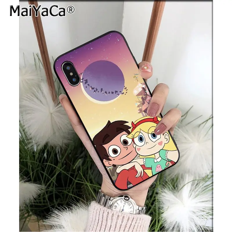 A15 MaiYaCa STAR VS THE Force OF EVIL мягкий, силиконовый, из ТПУ черный чехол для iPhone X XS MAX 6 6S 7 7plus 8 8Plus 5 5S XR - Цвет: A15