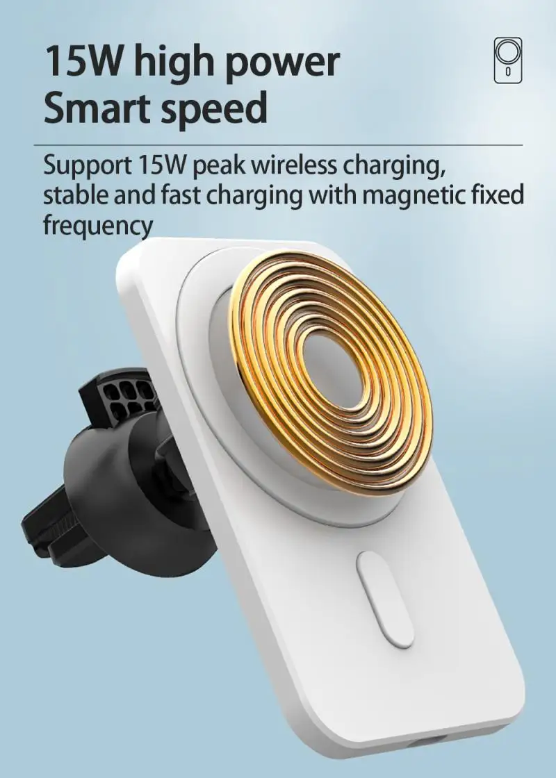 New 15W Magnetic Wireless Car Charger Mount For IPhone 12 Pro Fast Charging Car Phone Holder Vent Magnet Stand Hot Sale