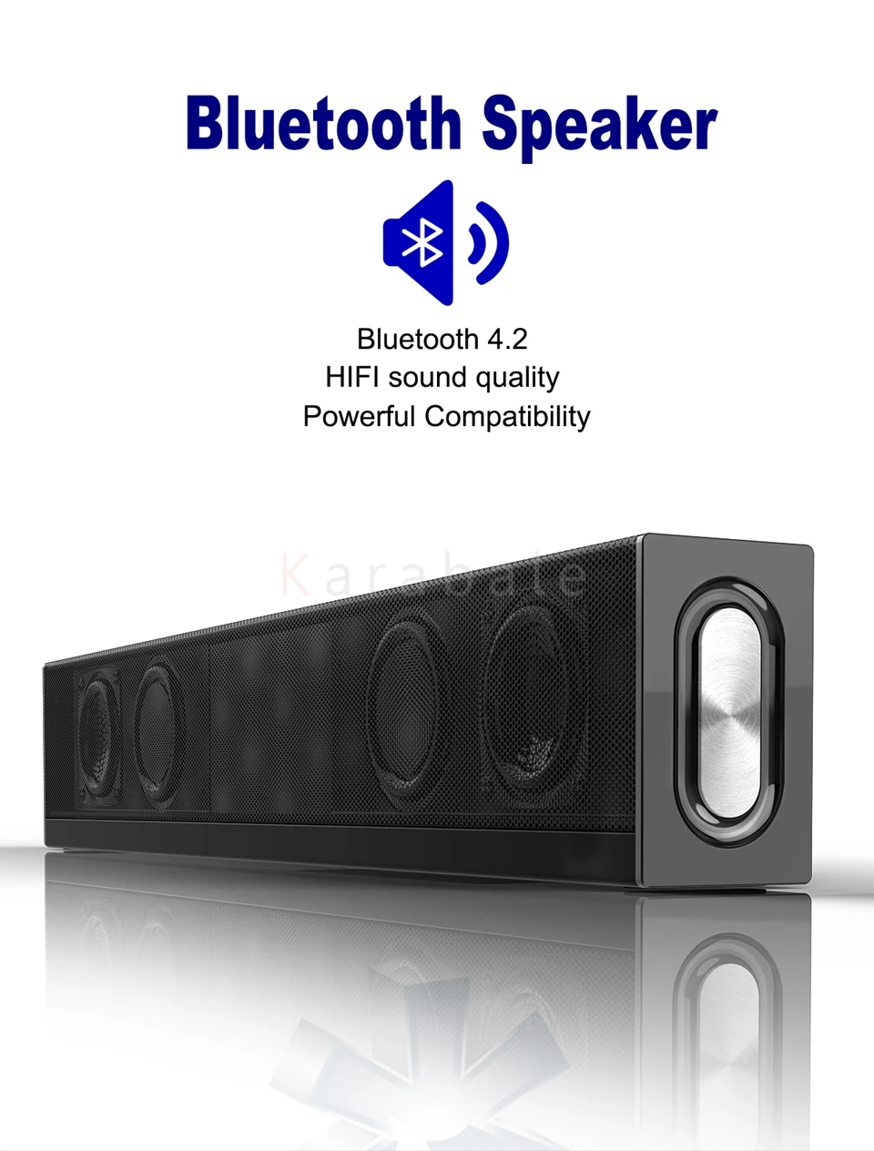 S688 20 Вт HiFi Bluetooth динамик 4 драйвера Саундбар Супер Низкие частоты, портативный беспроводной компьютер ПК ТВ динамик сабвуфер микрофон fm-радио