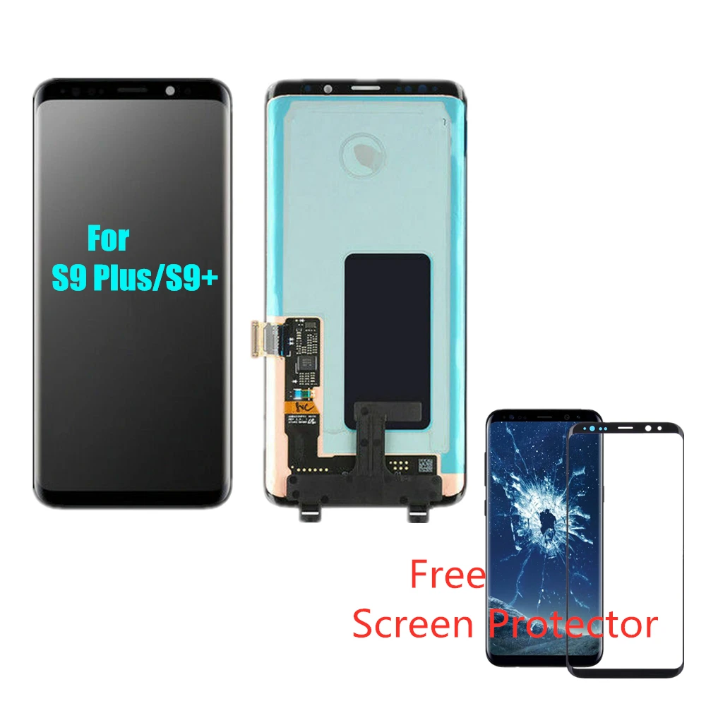 ЖК дисплей Super amoled 100% для Samsung Galaxy S9 Plus с рамкой AMOLED G965F LCDTouch экран в сборе|Экраны