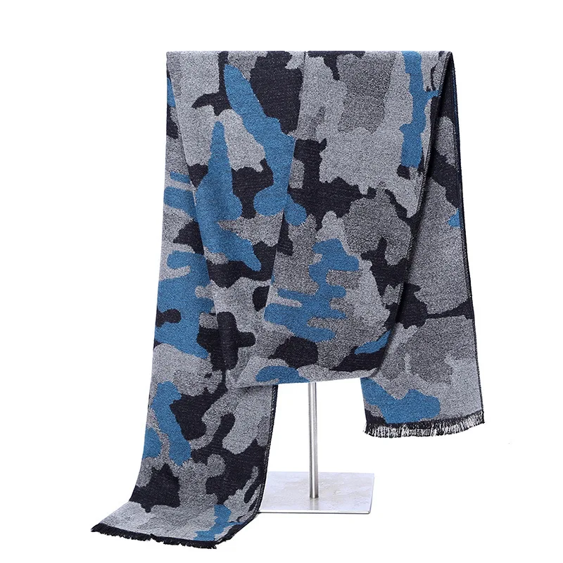 Зимний кашемировый шарф для мужчин Классический клетчатый шали шарфы мужские