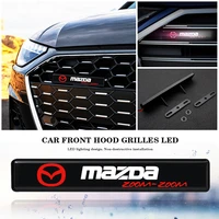 car front hood grille led light emblem badge decorative lights for mazda 2 3 5 6 2017 cx 4 cx 5 cx 7 cx 9 cx 3 cx 5 car styling