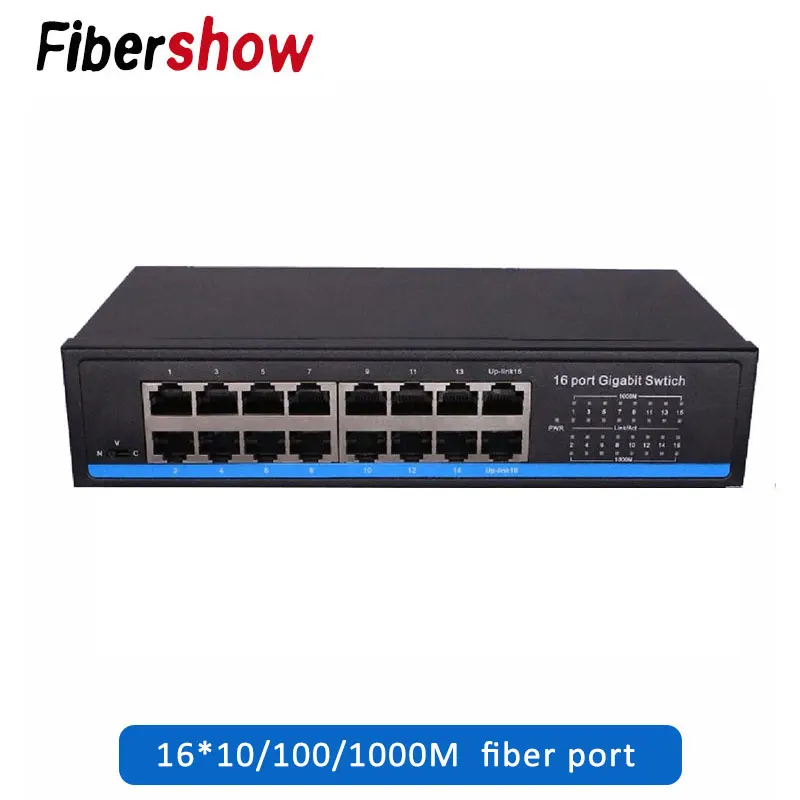 16 Порты и разъёмы гигабитный коммутатор бит/полный дуплекс Gigabit Ethernet коммутаторы 10/100/1000 м