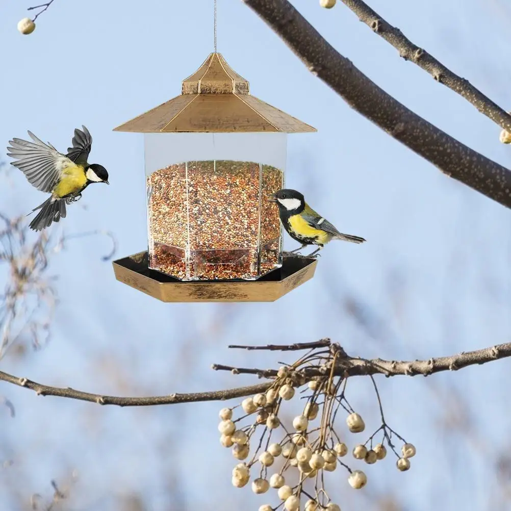Bird Feeder Plastic Hanging Lantern Outdoor Garden Wild Seed Food Container for Birds Feeding |