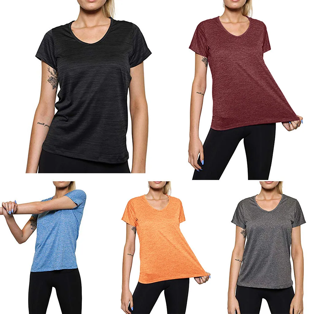Женские топы для беременных 5 шт. с коротким рукавом блузка йоги женщин