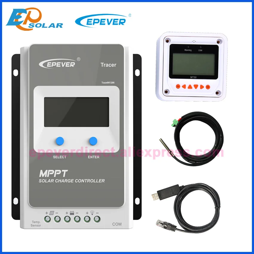 with MT50 USB Sensor Регулятор заряда EPEVER 10A 20A 30A 40A MPPT 12V24V max PV 100V вход MPPT 30A Контроллер заряда солнечной батареи - Цвет: with MT50 USB Sensor