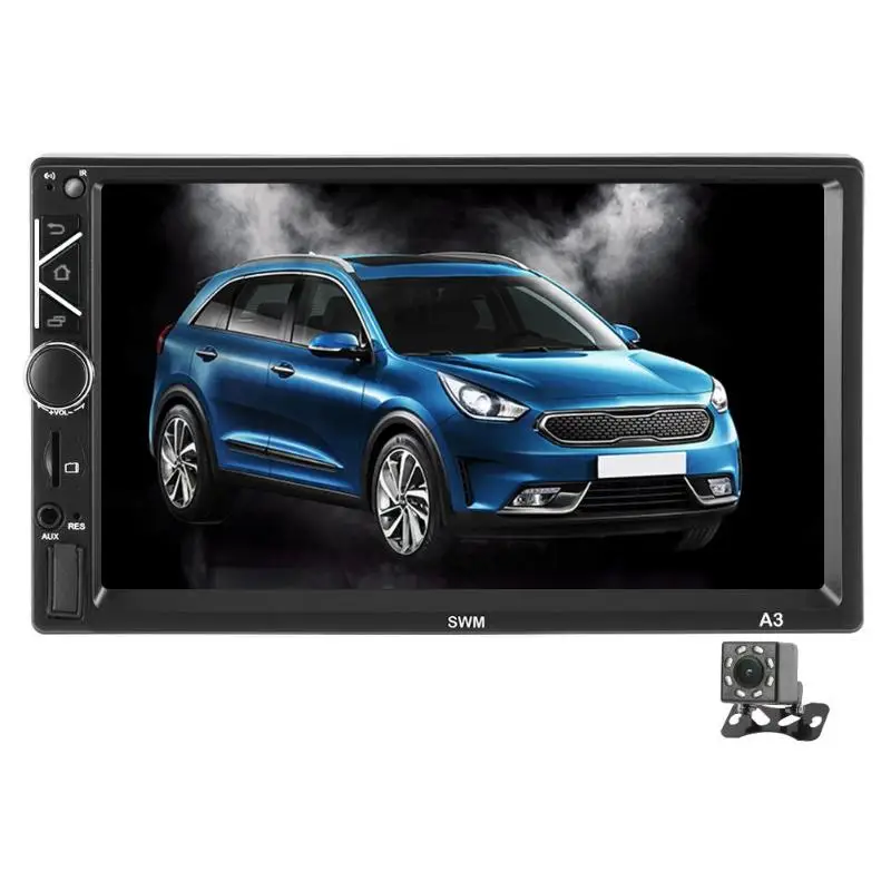 2 DIN 7 дюймов Авто Радио 1 г+ 16 г сенсорный экран Android 8,1 стерео MP5 плеер gps зеркало ссылка WiFi Bluetooth Авторадио