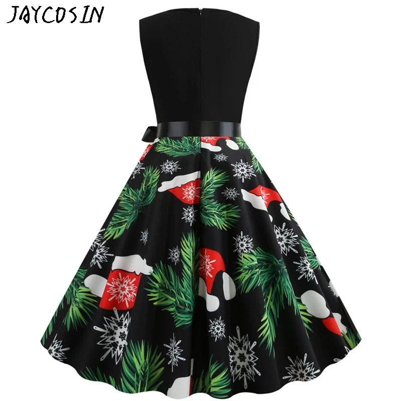 2020 рождественские платья женские винтажные Качели 50 S 60 домохозяйка Повседневные