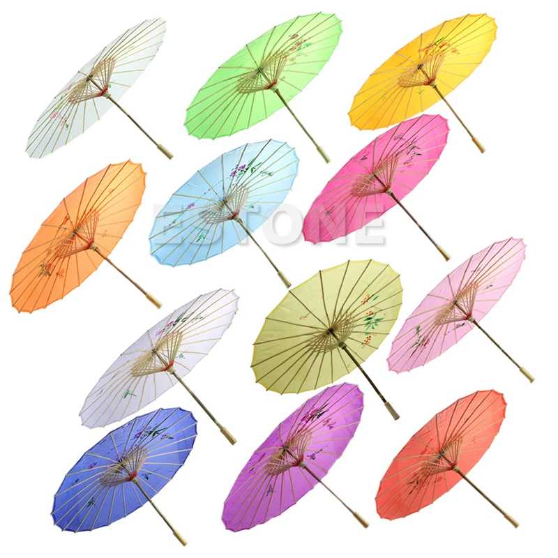

Japanese Chinese Umbrella Art Deco Painted Parasol For Wedding Dance Party