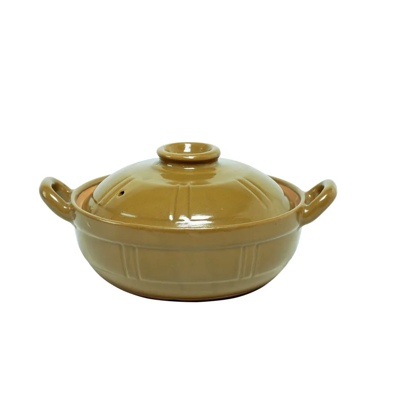Глина жаростойкая кастрюля маленький рисовый суп газовая плита домашняя