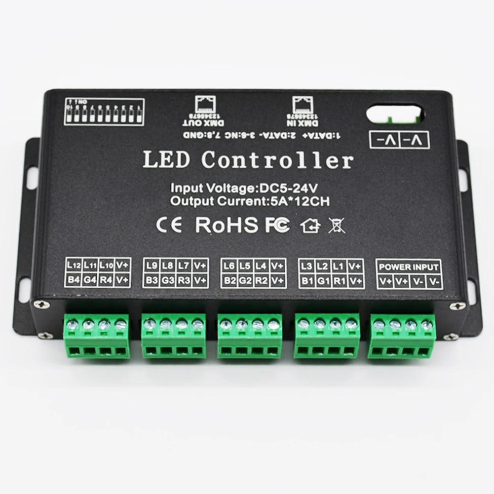 Аксессуары DC5V-24V модуль светодиодный контроллер RGB прочный DMX декодер эффективная