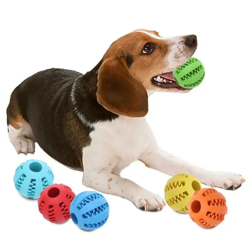 

5/7cm Dog Toys Rubber Funny Interactive Ball for Dog Chew Tooth Cleaning Pet Toys Resistant To Bite Teeth Training Rubber Ball