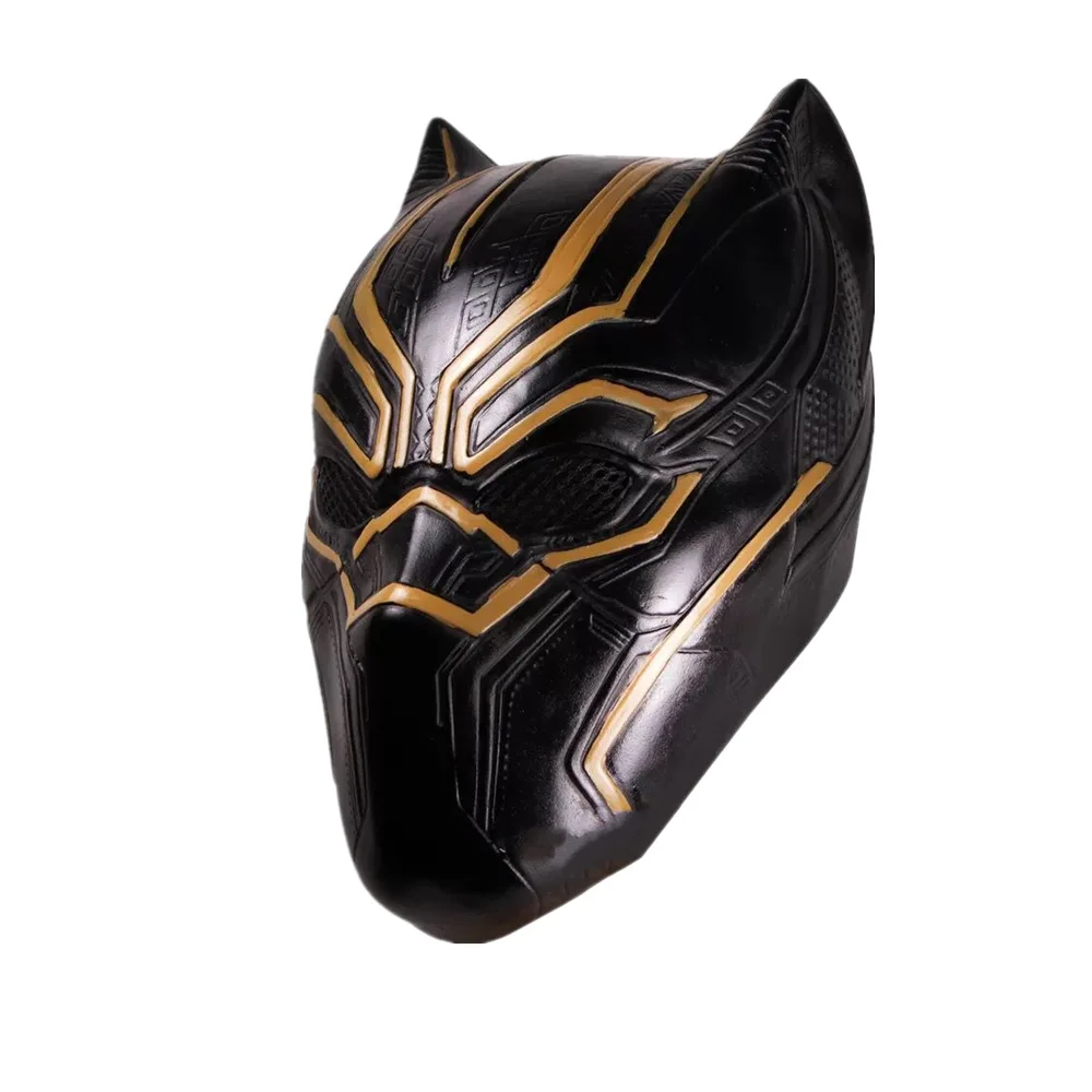 Mask Черная пантера 2 взрослых косплей костюм супер герой Эрика Стивенса Золотой боевой костюм Дети Хэллоуин Cos комбинезон боди - Цвет: Mask