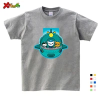 girls baby clothes for summer submarine penguins cartoon printing t shirt girls summer clothes short white cotton t shirts 3t 9t