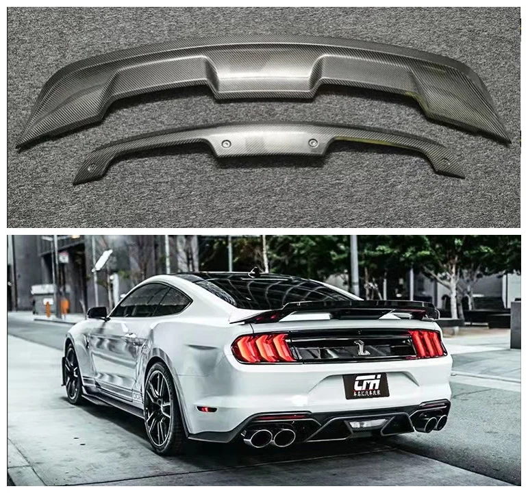 High Quality Real Carbon Fiber Spoiler For Ford Mustang 2015 2016 2017 2018 2019 2020 GT500 Spoilers