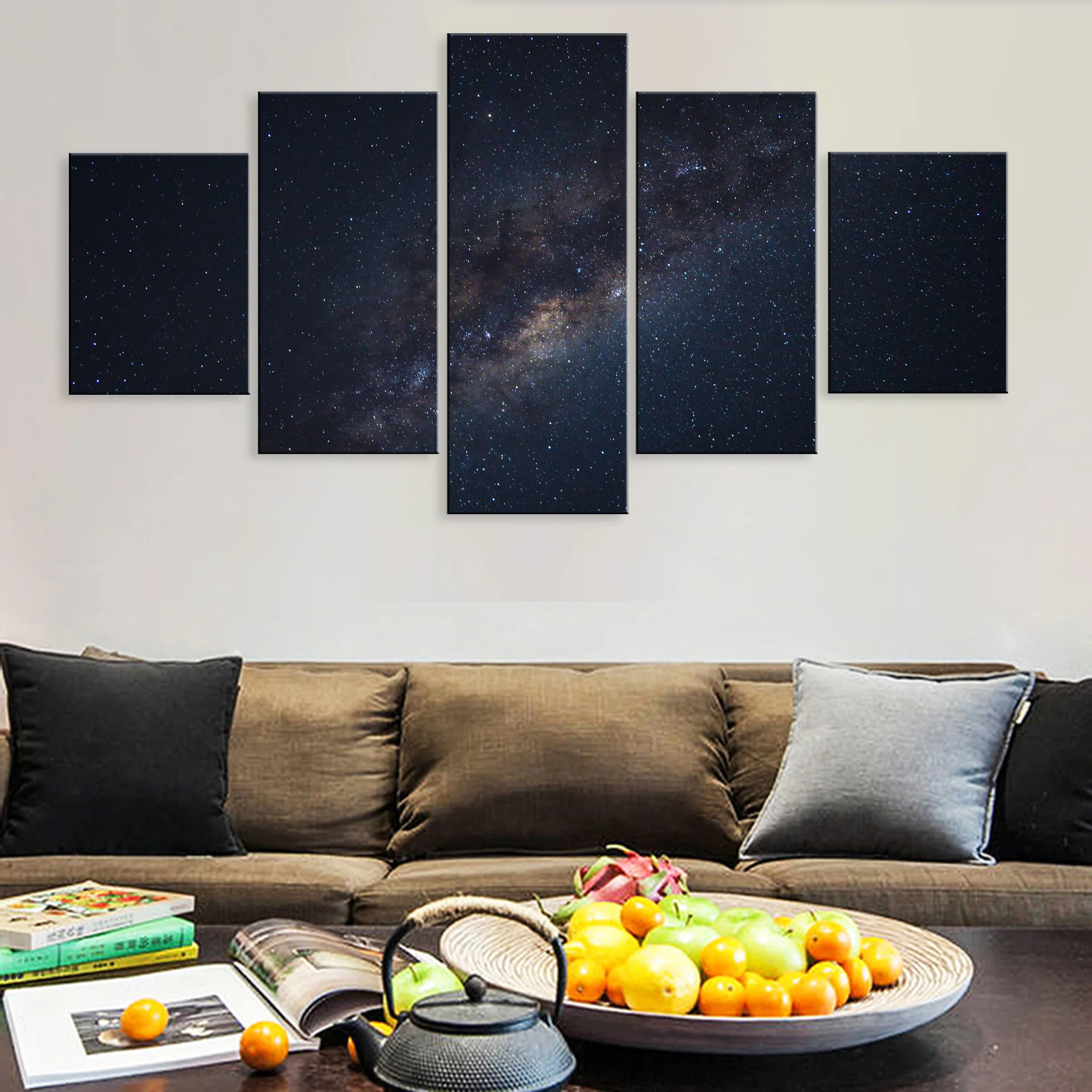 

Sky Star Landscape Hd Printed Decoration Modern 5 Pieces Artwork Modular Poster Painting Canvas For Living Room Home Framework