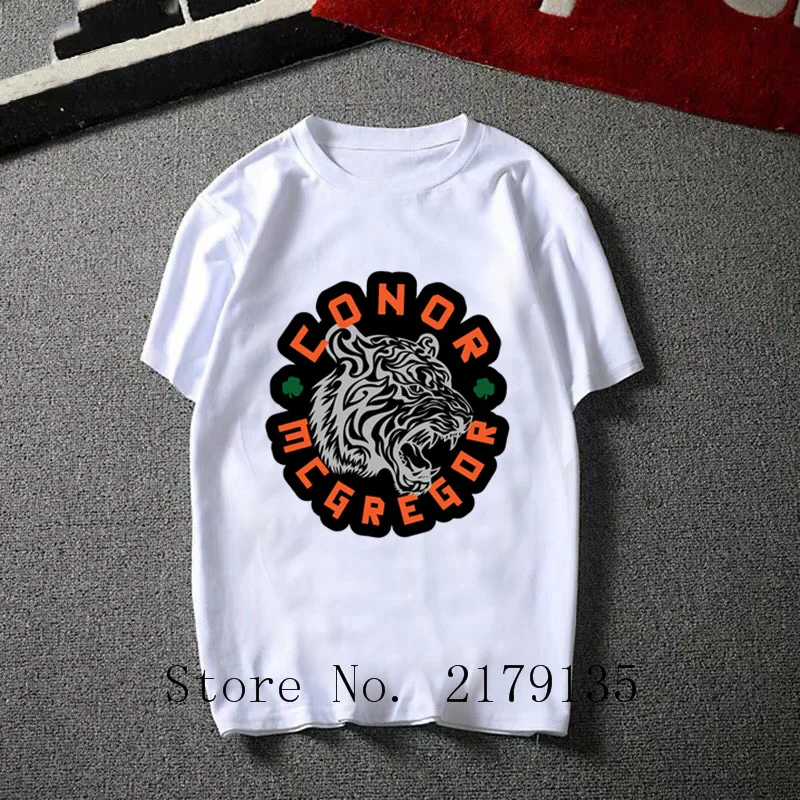 Красивый бакалавров Мужские боксерские футболки Конор Макгрегор Crazy короткий