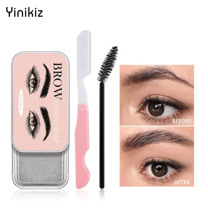 

Eyebrow Gel Brows Wax Waterproof Long-Lasting 3D Feathery Wild Brow Styling Soap Eyebrow Enhancer For Eyebrows Women's Cosmetics