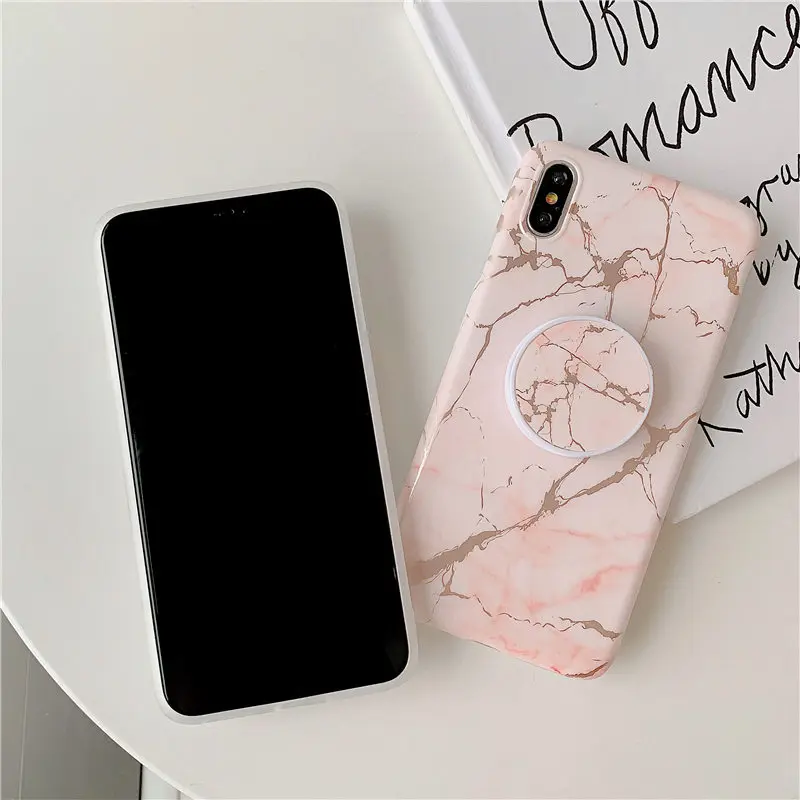 Силиконовый чехол COOLY с мраморным покрытием для iphone X XS Max XR 6 S 7 8 Plus | Мобильные
